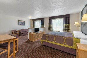 Suite Studio Deluxe, 1 très grand lit, non-fumeurs | Bureau, Wi-Fi gratuit, draps fournis