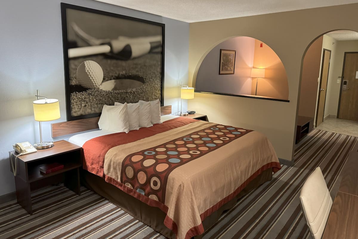 Deluxe Studio, 1 King Bed, Non Smoking | Desk, iron/ironing board, free WiFi, bed sheets