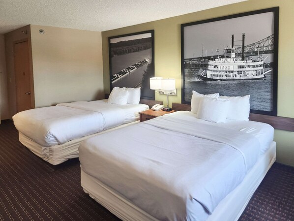 Standard Double Queen | Blackout drapes, iron/ironing board, free cribs/infant beds, free WiFi