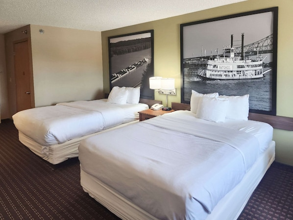 Standard Double Queen | Blackout drapes, iron/ironing board, free cribs/infant beds, free WiFi