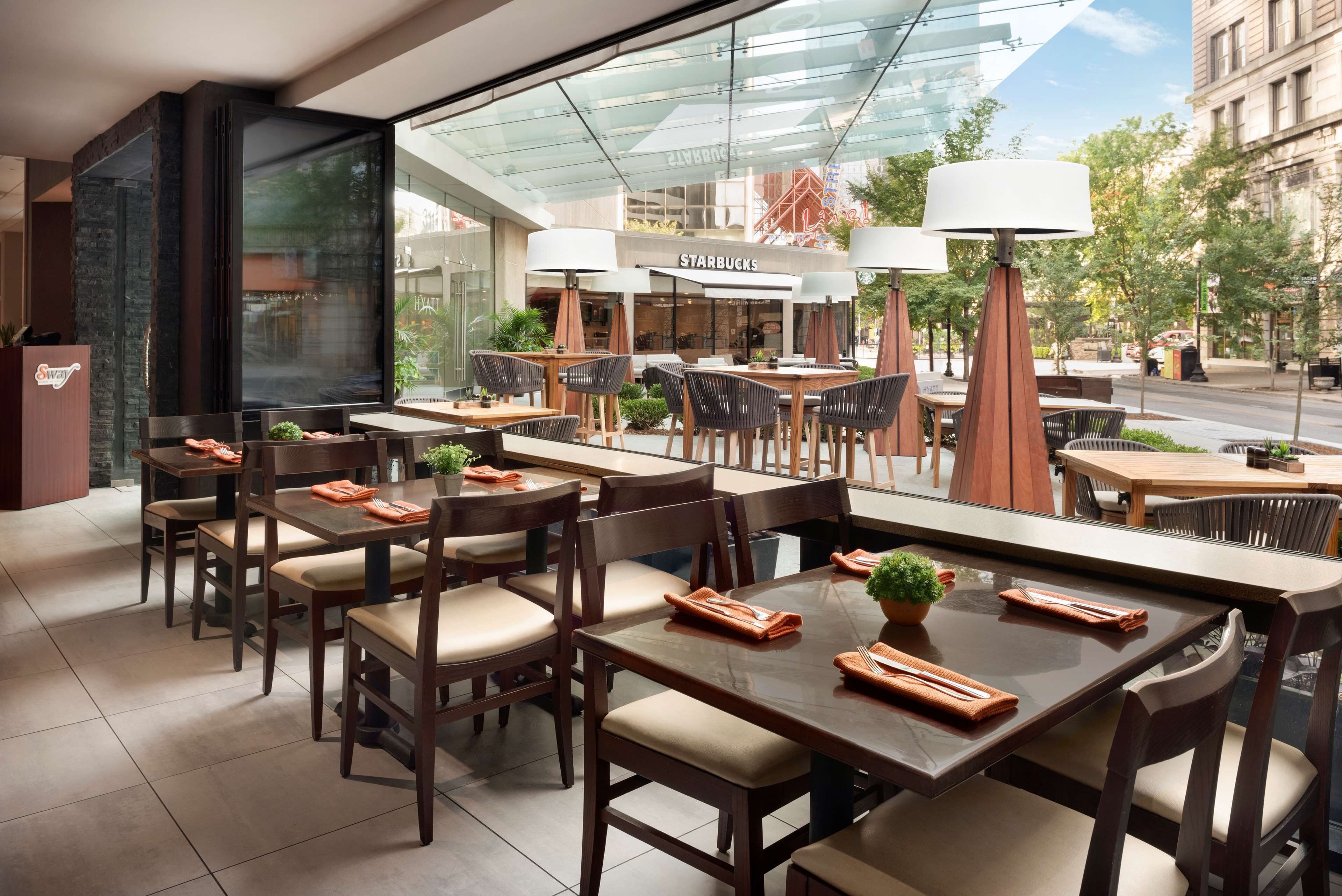 breakfast, lunch and dinner served