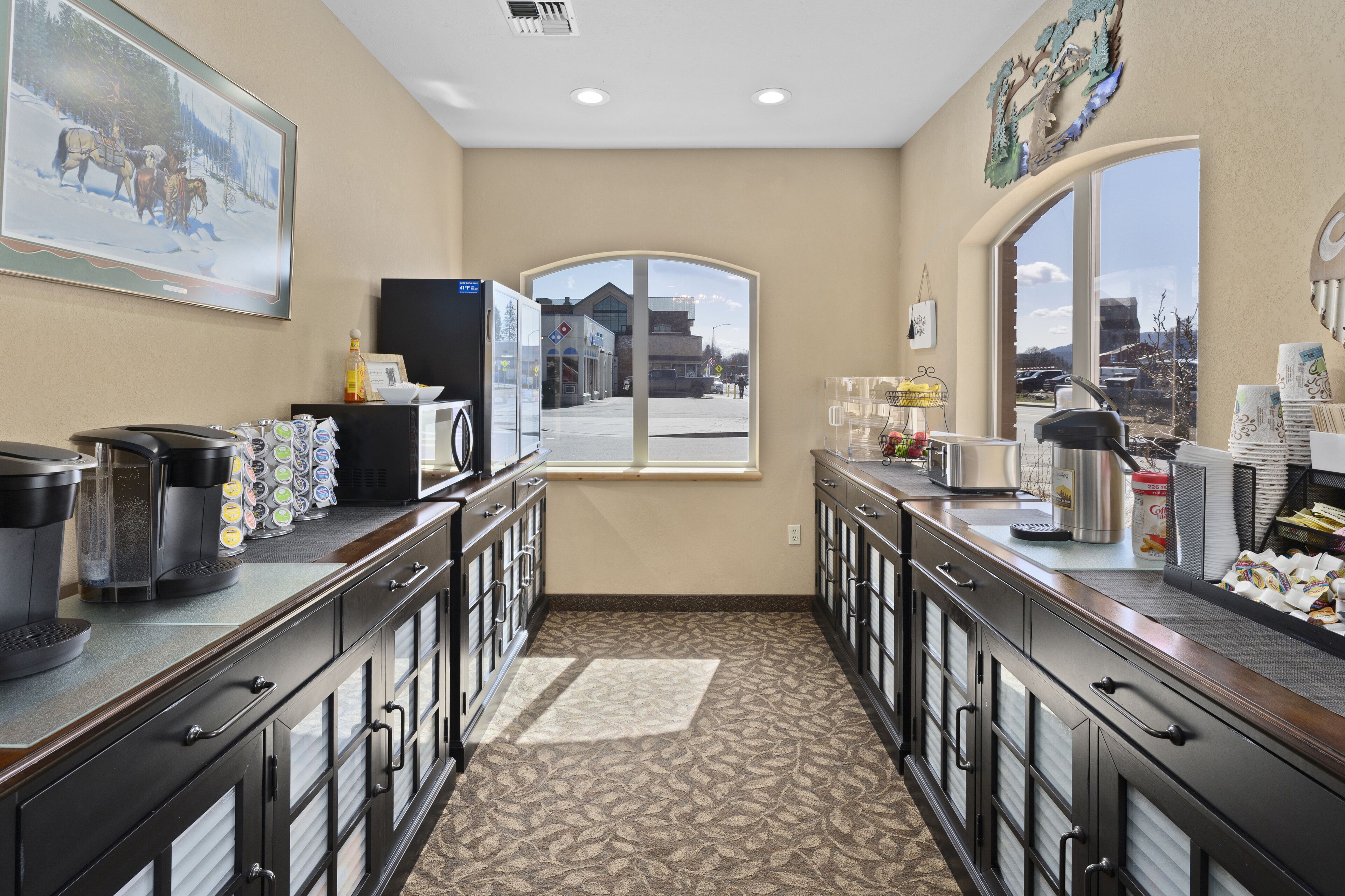 free daily self-service breakfast