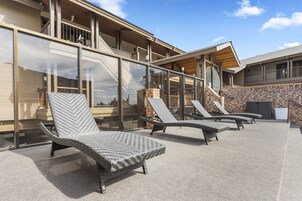 Outdoor pool, open 8 AM to 10 PM, pool umbrellas, sun loungers