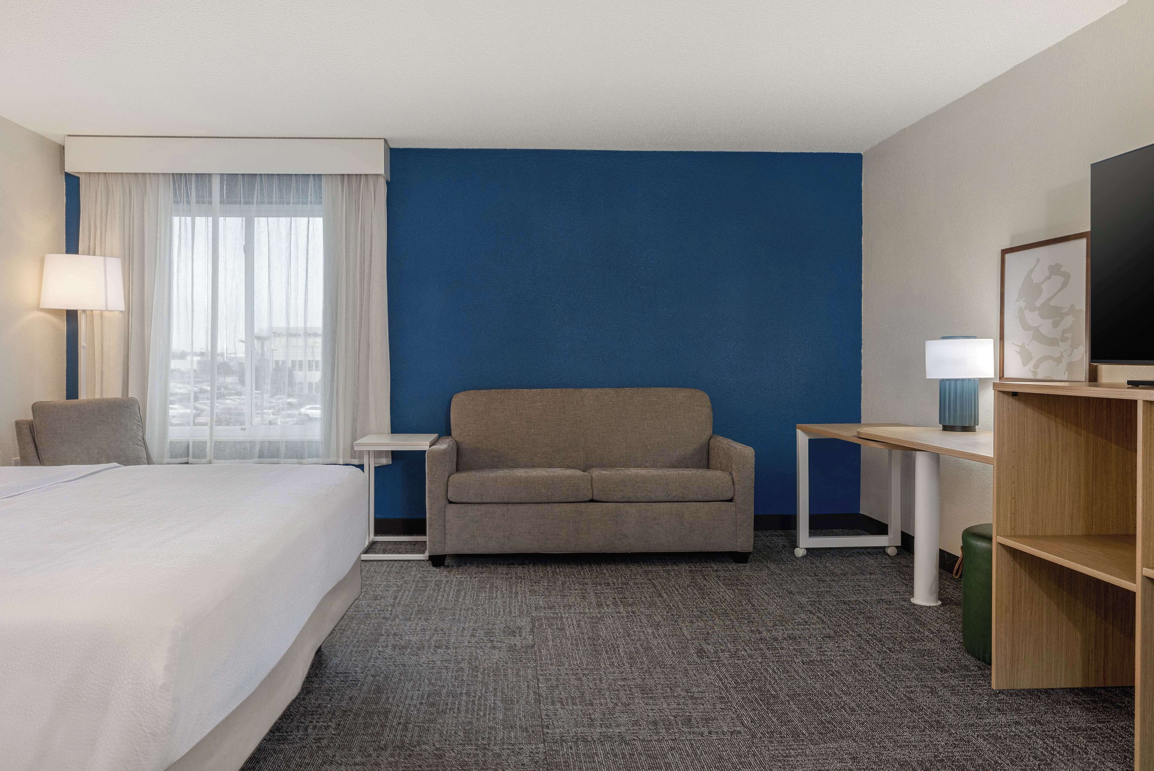 room, 1 king bed with sofa bed | premium bedding, desk, iron/ironing board, free wifi