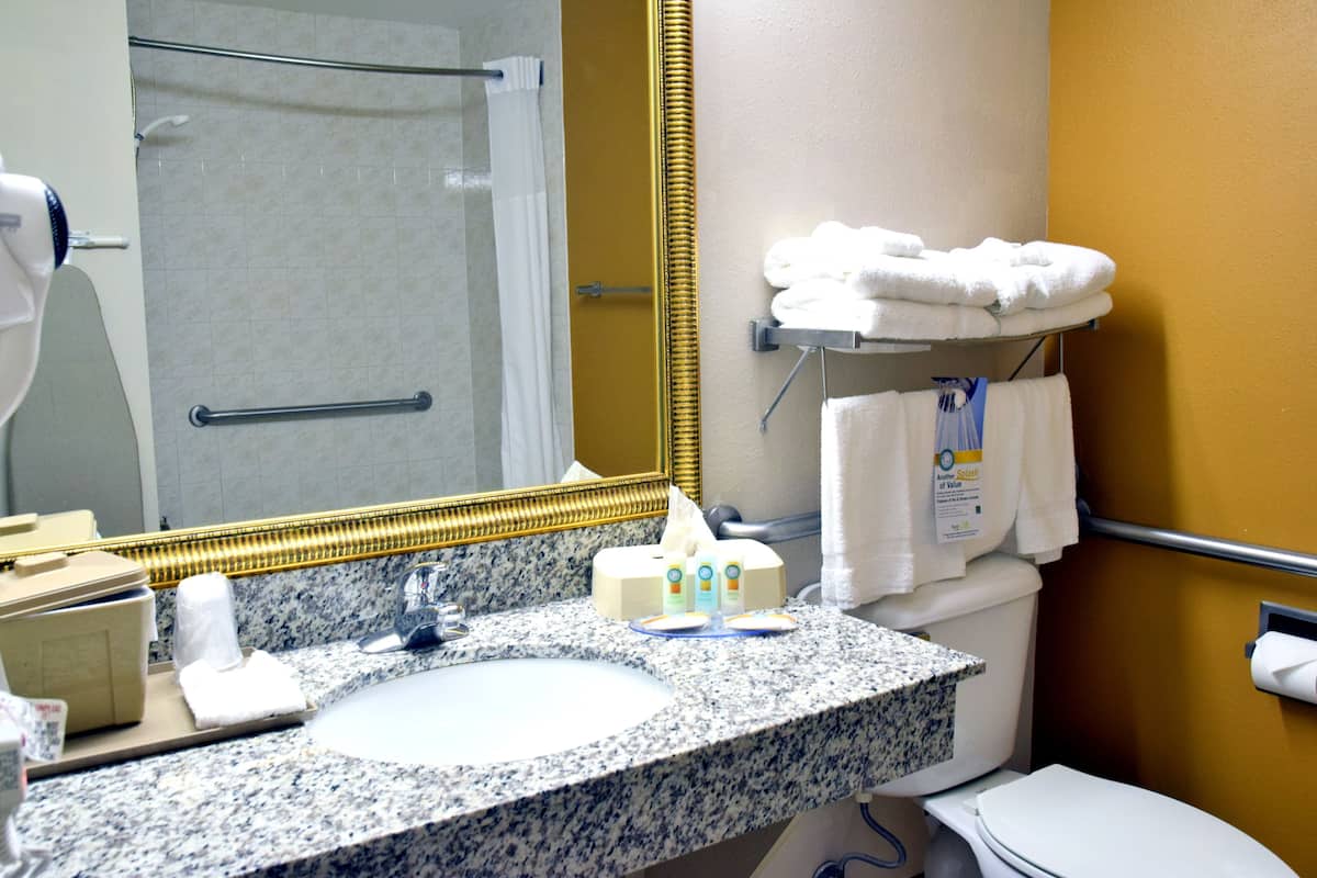 standard room, 2 queen beds, non smoking | hypo-allergenic bedding, in-room safe, desk, iron/ironing board