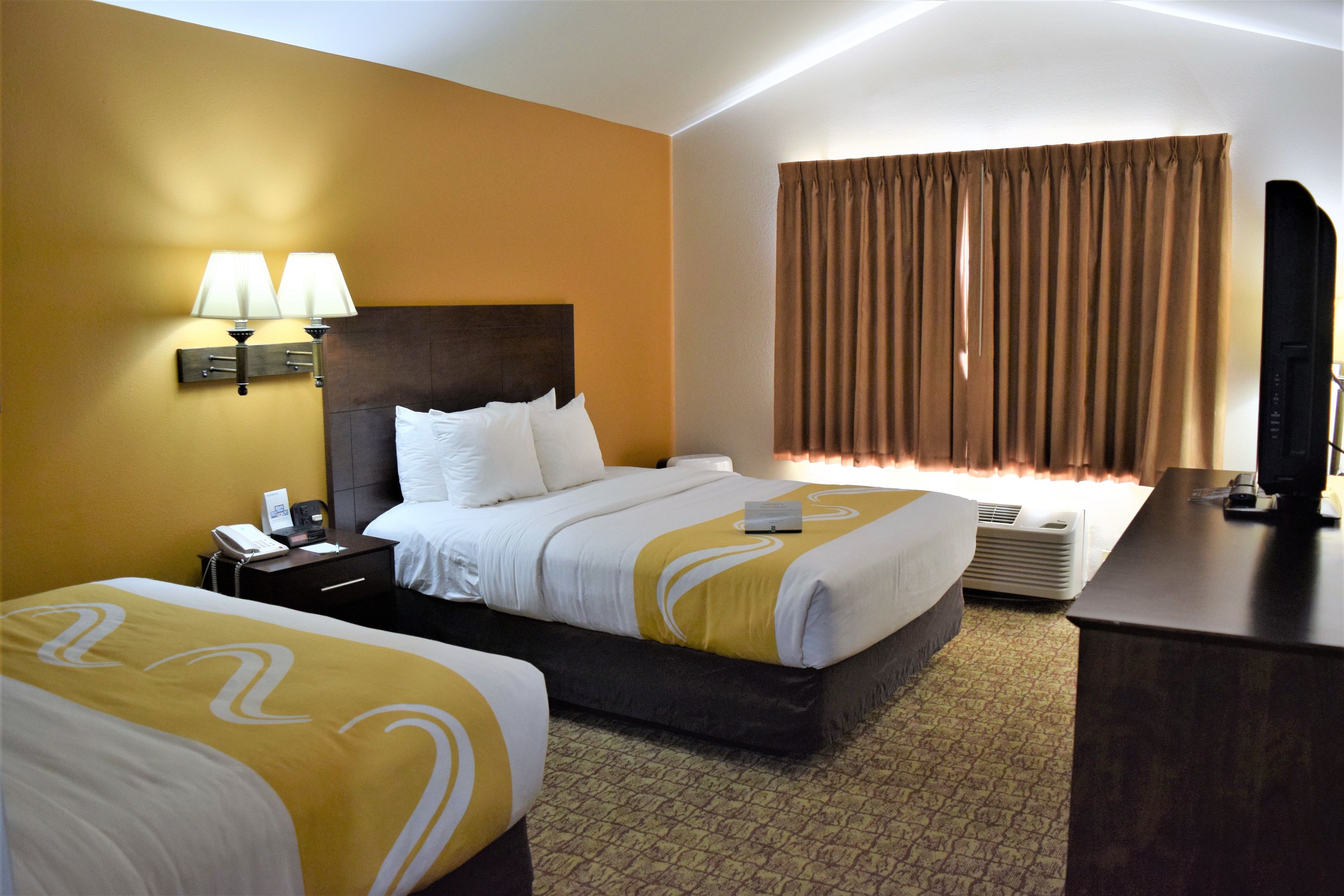 standard room, 2 queen beds, non smoking | hypo-allergenic bedding, in-room safe, desk, iron/ironing board