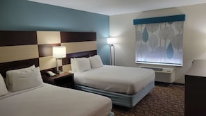 Standard Room, 2 Queen Beds, Non Smoking, Refrigerator & Microwave | Premium bedding, in-room safe, desk, laptop workspace