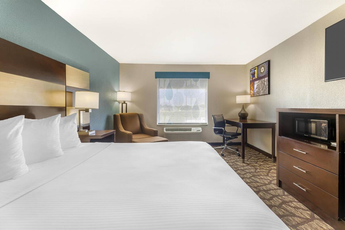 Executive Room, 1 King Bed, Non Smoking, Refrigerator & Microwave (Shower Only) | Premium bedding, in-room safe, desk, laptop workspace