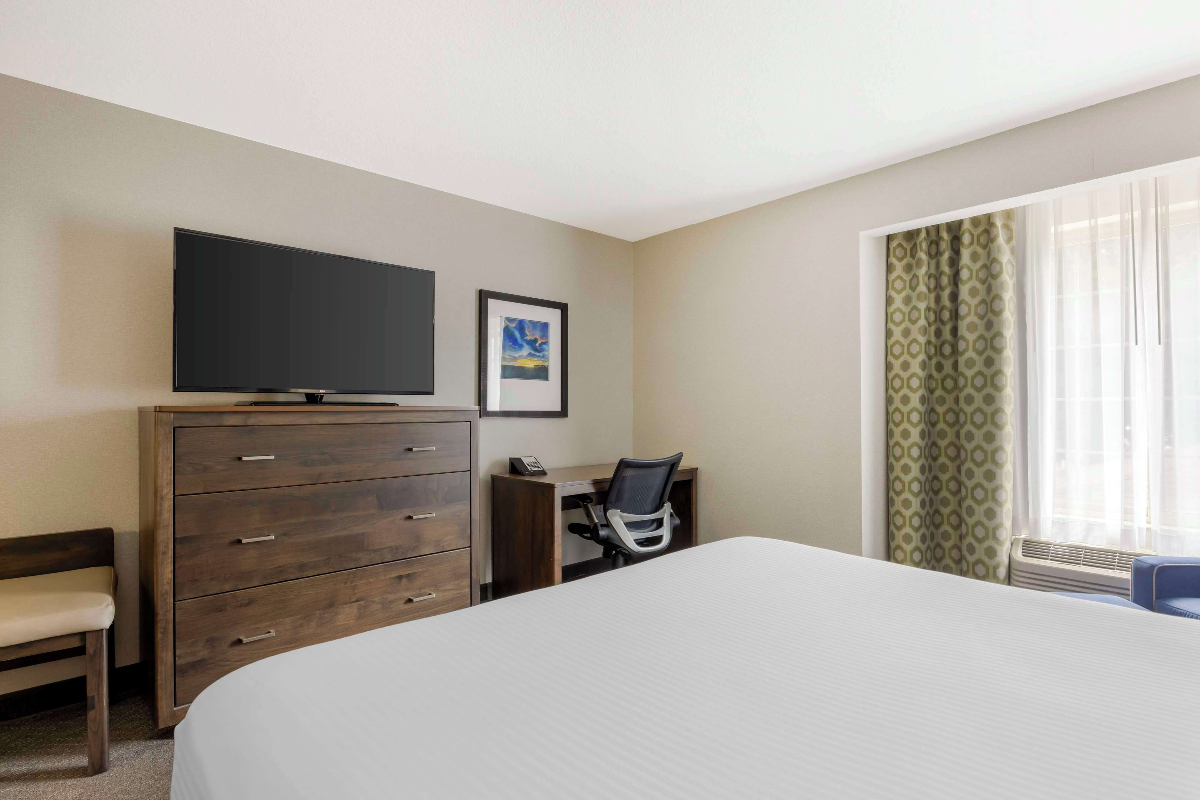 Egyptian cotton sheets, premium bedding, desk, blackout drapes