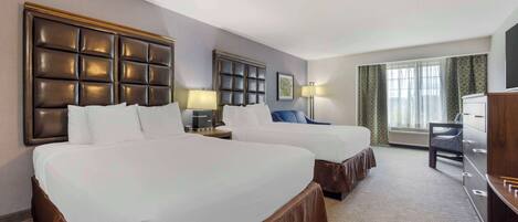 Standard Room, 2 Queen Beds, Non Smoking, Microwave | Egyptian cotton sheets, premium bedding, desk, blackout curtains