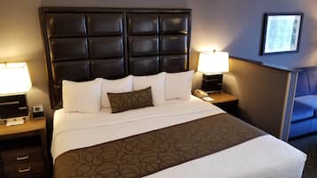 Egyptian cotton sheets, premium bedding, desk, blackout drapes