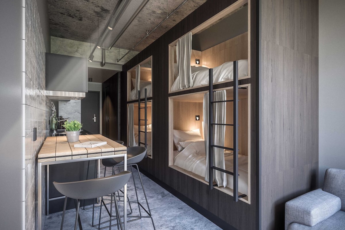 family studio apartment medium | private kitchen