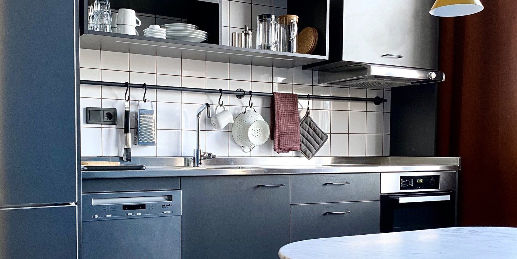 hypo-allergenic bedding, desk, blackout curtains, soundproofing