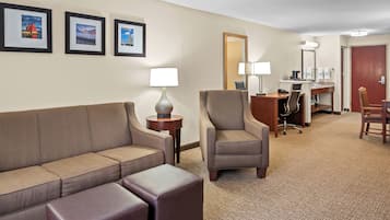 Suite, 1 Katil Raja (King) dengan Katil Sofa, Non Smoking | Ruang tamu | TV