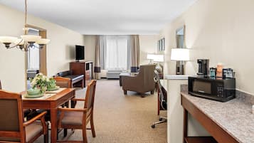 Suite, 1 King Bed with Sofa bed, Non Smoking | Living area | TV