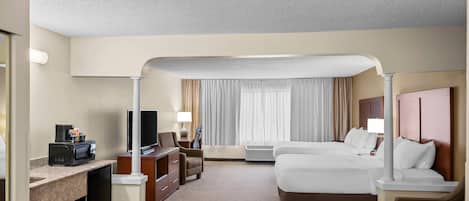 Suite, Multiple Beds, Non Smoking | Premium bedding, desk, iron/ironing board, free WiFi