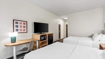 Room, 2 Queen Beds | Desk, blackout curtains, iron/ironing board (on request), free WiFi