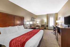Single Room, 1 King Bed with Sofa bed, Non Smoking | 1 bedroom, desk, blackout drapes, iron/ironing board