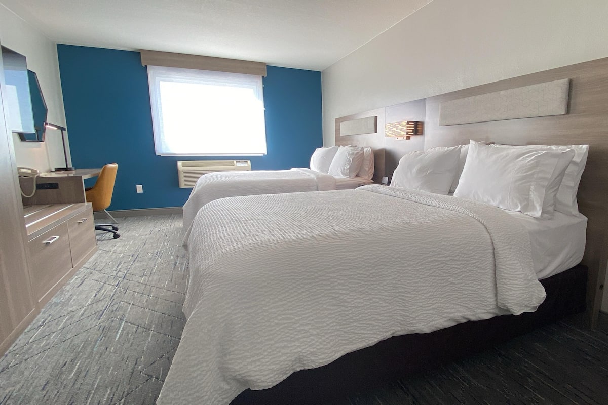 Standard Room, 2 Queen Beds | In-room safe, desk, blackout curtains, iron/ironing board