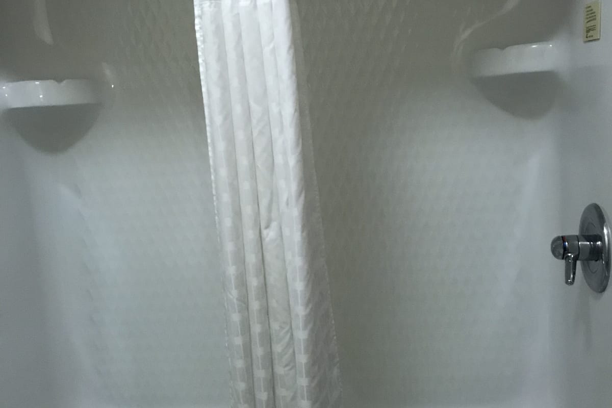 free toiletries, hair dryer, towels