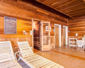 Indoor pool, pool loungers