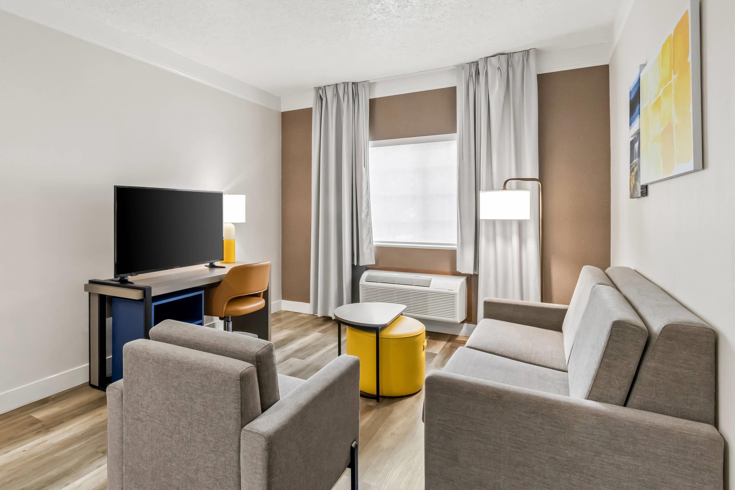 In-room safe, desk, blackout drapes, iron/ironing board