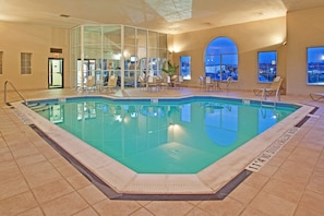 Indoor pool, pool loungers