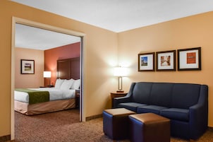 Suite, 1 King Bed, Non Smoking | Desk, laptop workspace, iron/ironing board, free cribs/infant beds