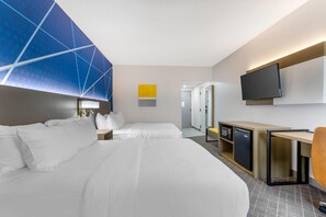 Premium bedding, pillow-top beds, desk, blackout curtains