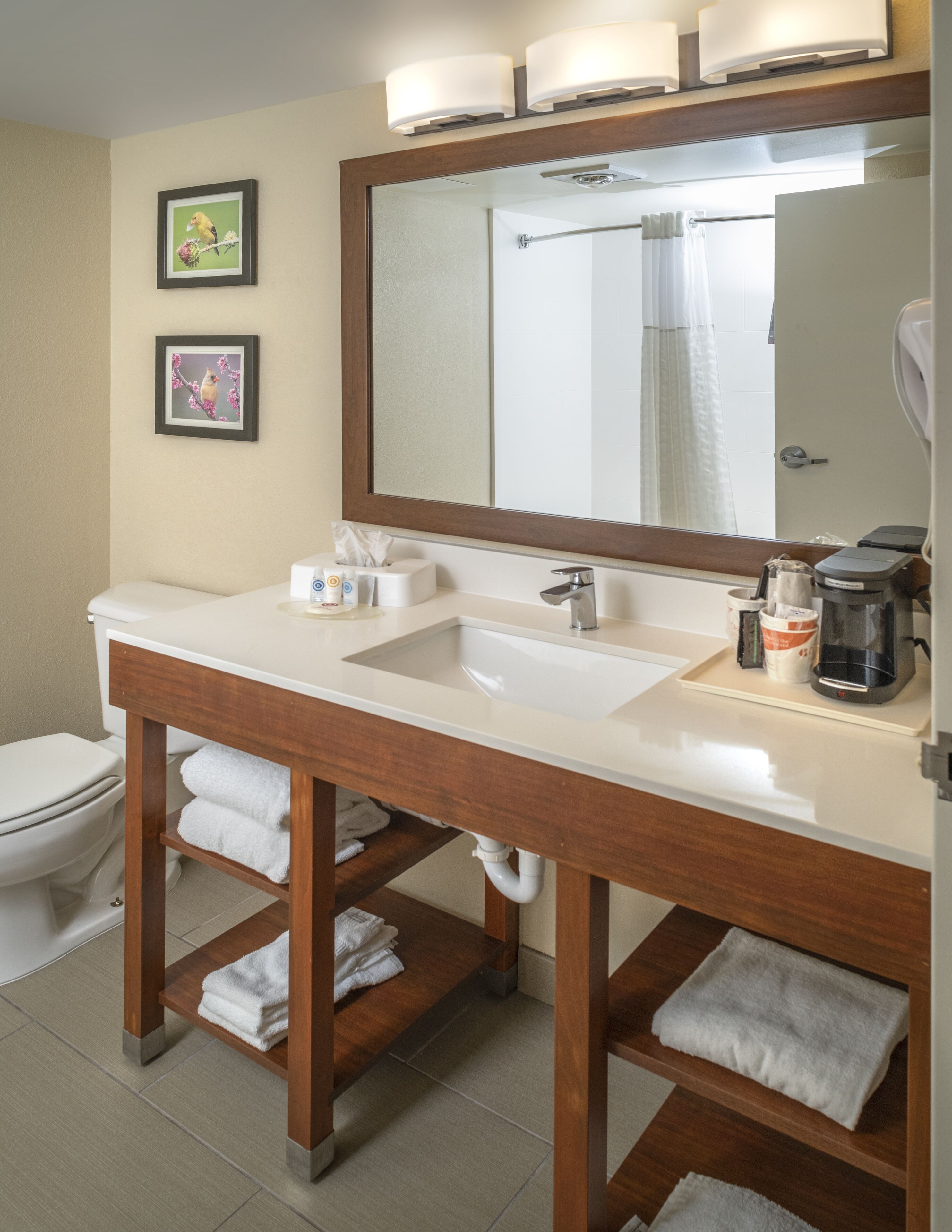 free toiletries, hair dryer, towels, soap