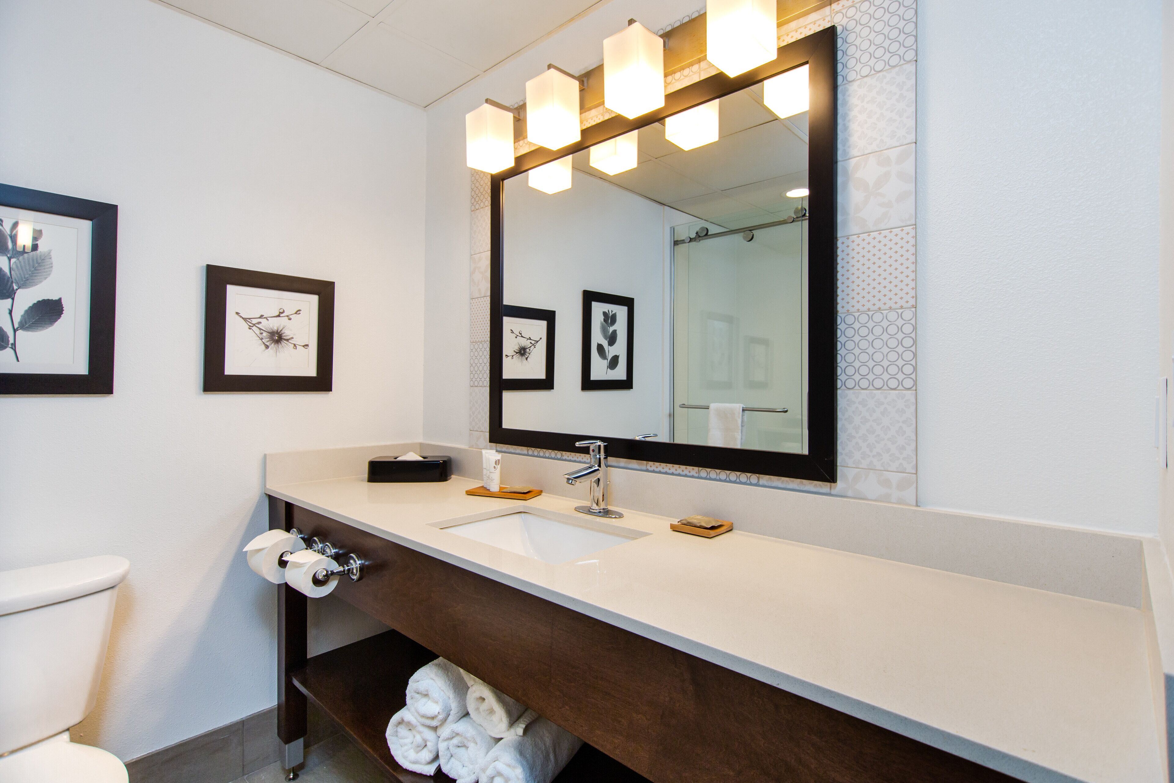 free toiletries, hair dryer, towels, soap