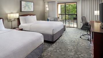 Room, 2 Queen Beds, Balcony | Premium bedding, pillowtop beds, desk, laptop workspace