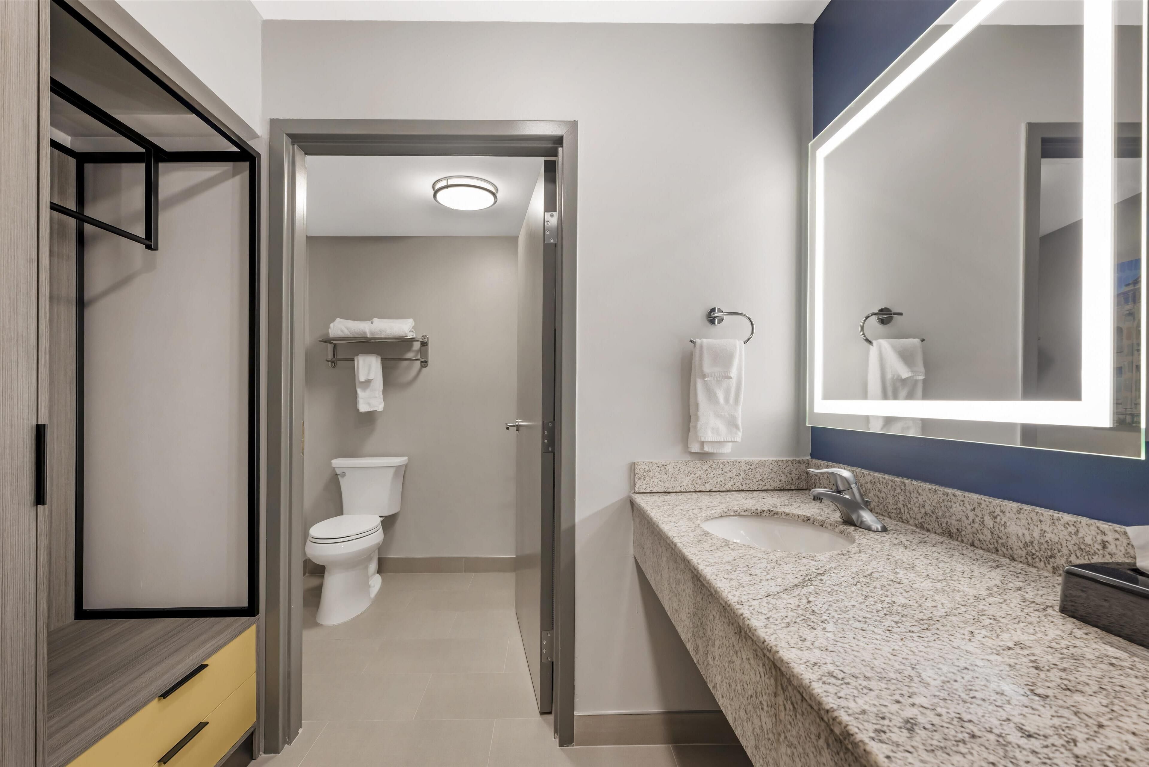 suite, 1 king bed, non smoking (with single sofabed) | bathroom | combined shower/bathtub, free toiletries, hair dryer, towels