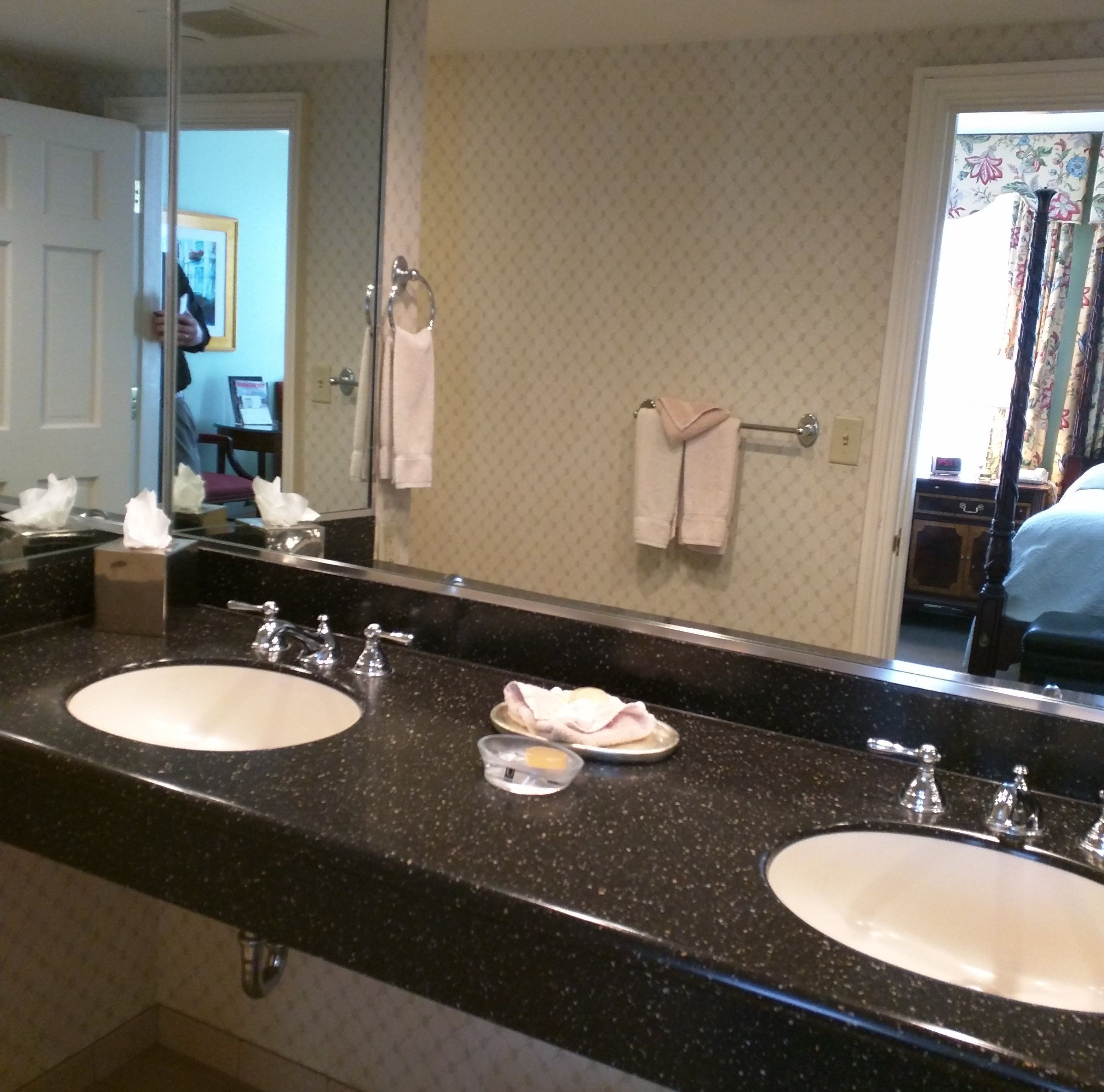 traditional room, 2 queen beds | bathroom | combined shower/bathtub, designer toiletries, hair dryer, dressing gowns
