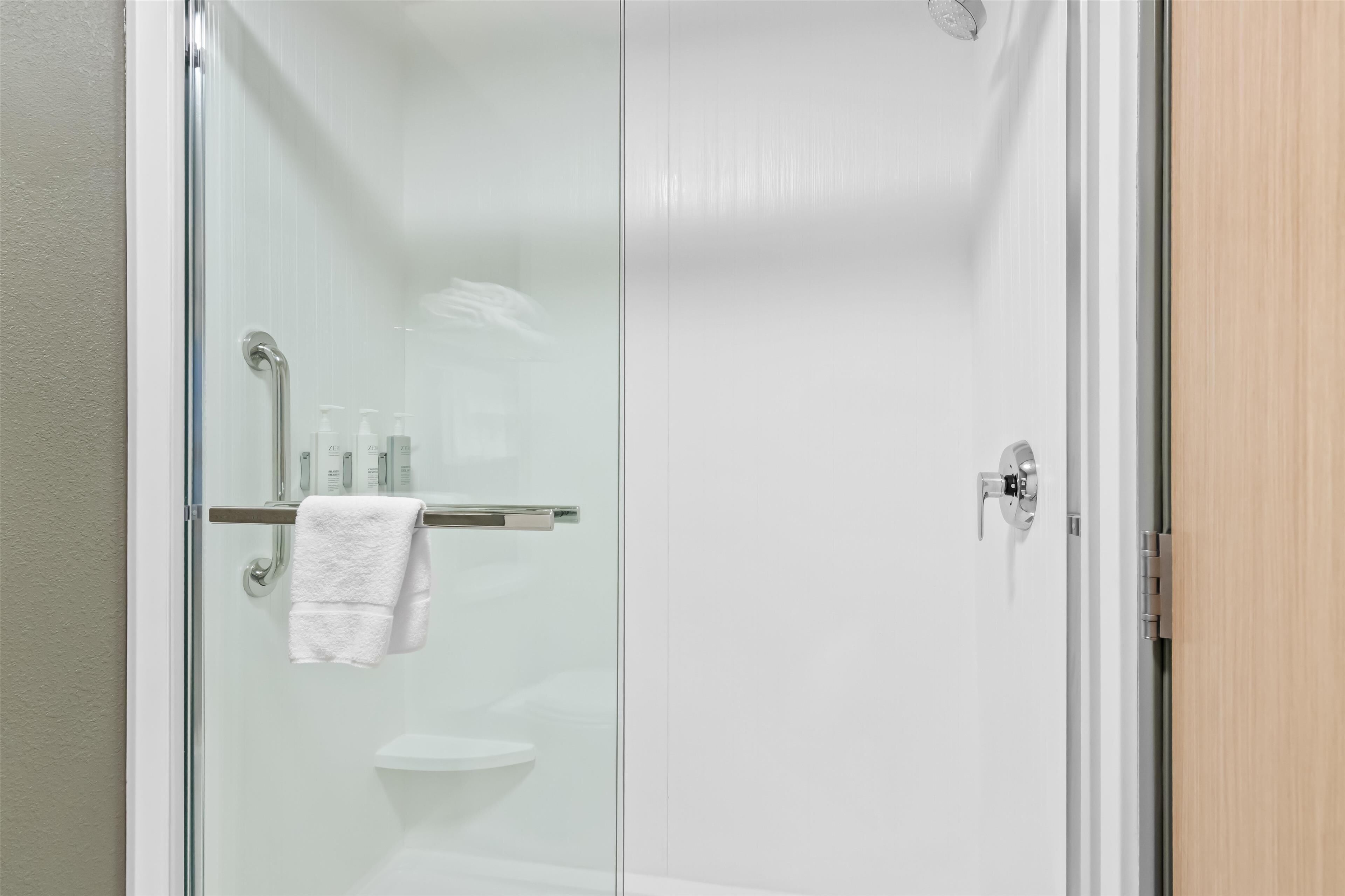 room, 1 queen bed | bathroom shower