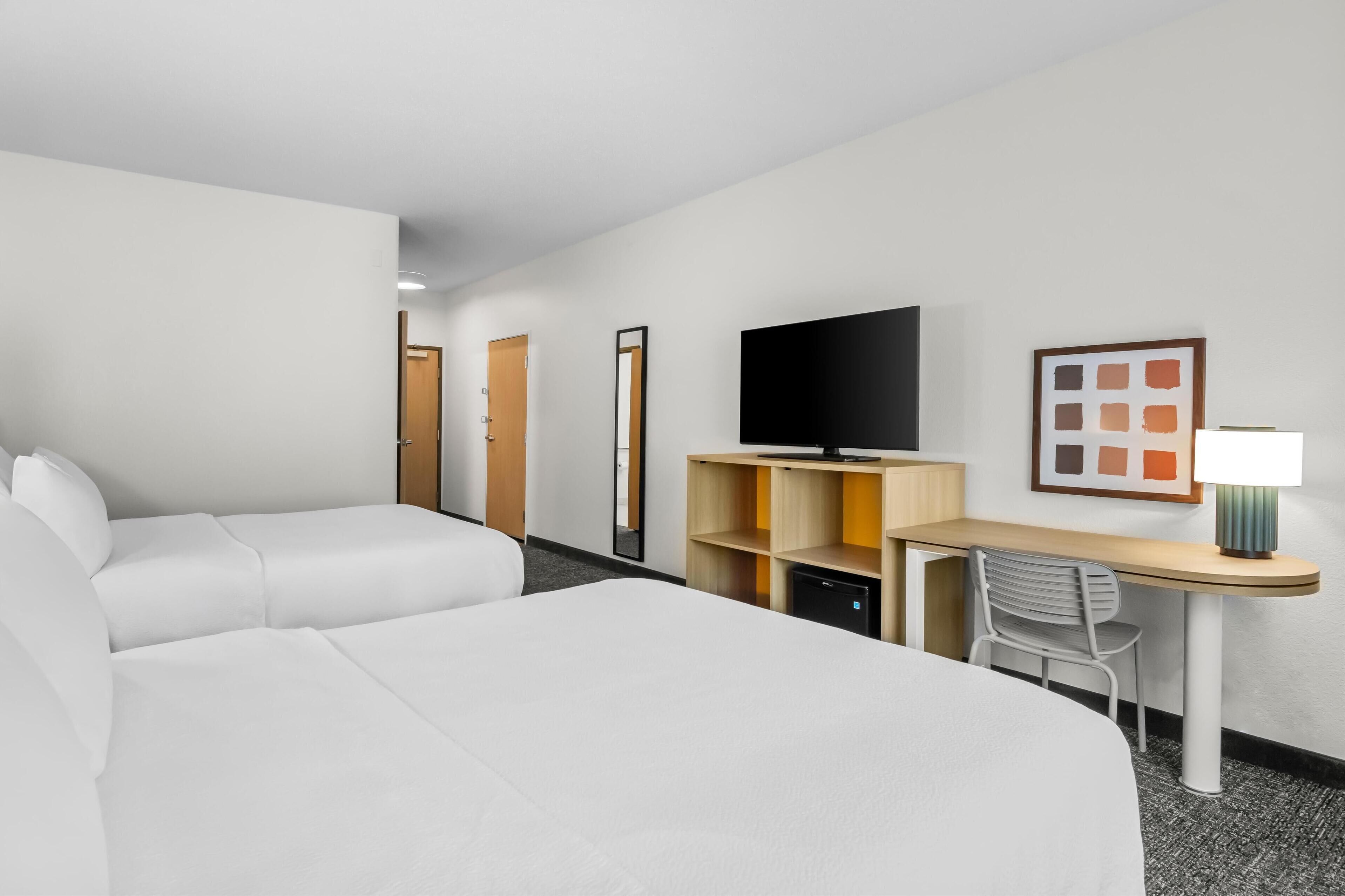 room, 2 queen beds, accessible, bathtub (mobilty & hearing) | iron/ironing board, free rollaway beds, free wifi, bed sheets