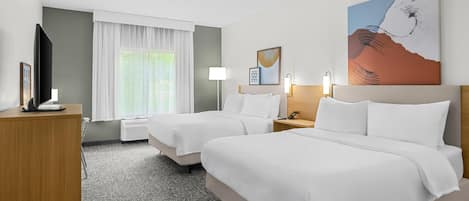 Room, 2 Queen Beds, Accessible, Bathtub (Mobilty & Hearing) | Iron/ironing board, free rollaway beds, free WiFi, bed sheets