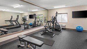 A gym with treadmills, weight machines, and exercise balls. - Holiday Inn Express Monticello by IHG (Monticello)