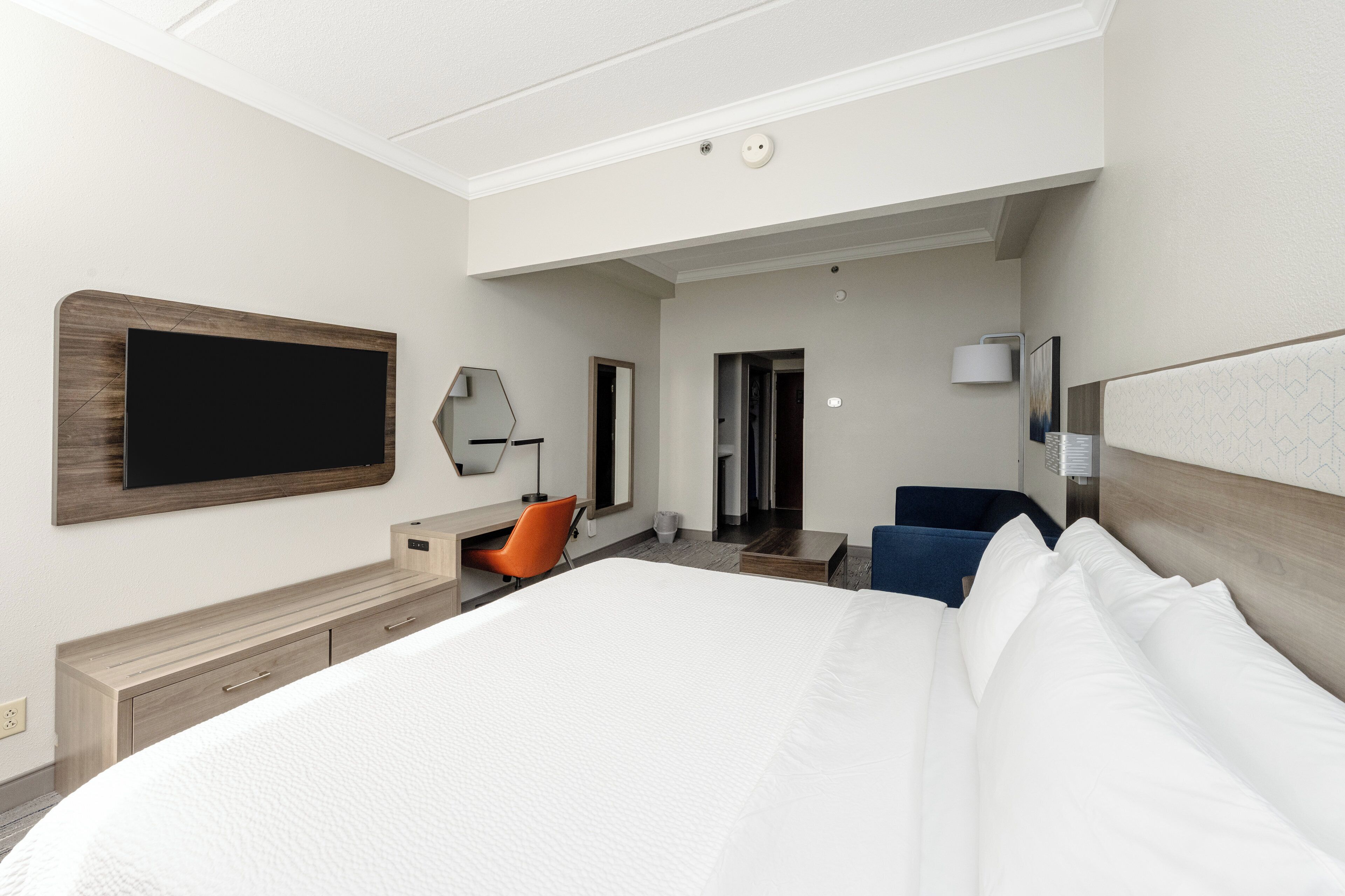 In-room safe, desk, laptop workspace, blackout drapes