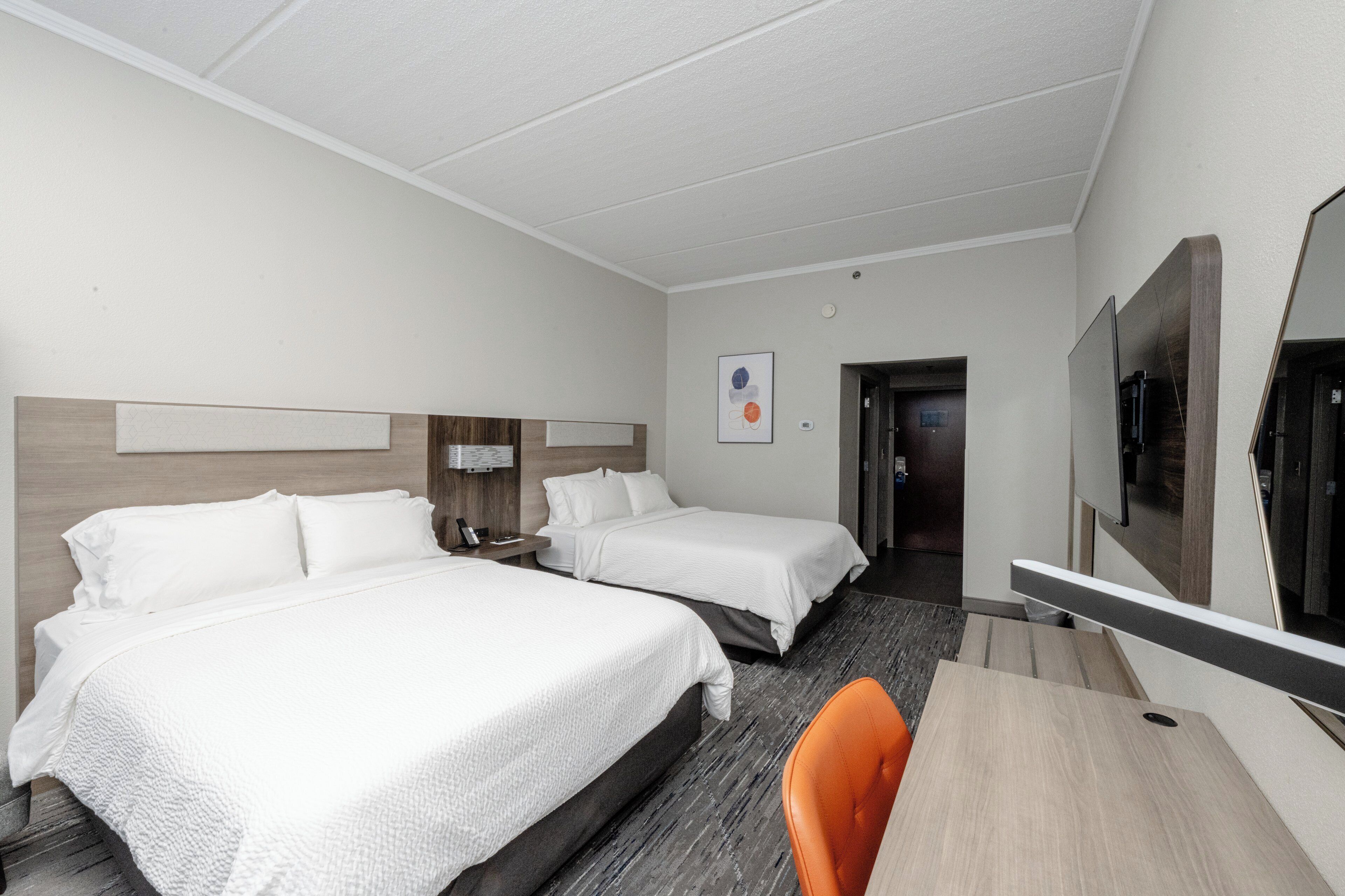 In-room safe, desk, laptop workspace, blackout drapes
