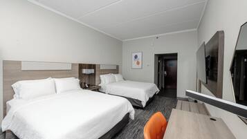 In-room safe, desk, laptop workspace, blackout drapes