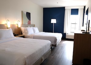 Room, 2 Queen Beds | In-room safe, desk, blackout drapes, iron/ironing board