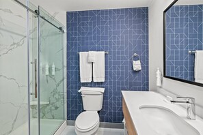 Room, 2 Queen Beds | Bathroom shower