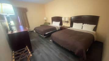 Standard Room, 2 Queen Beds, Non Smoking | Individually furnished, desk, laptop workspace, iron/ironing board