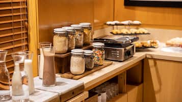 Free daily buffet breakfast