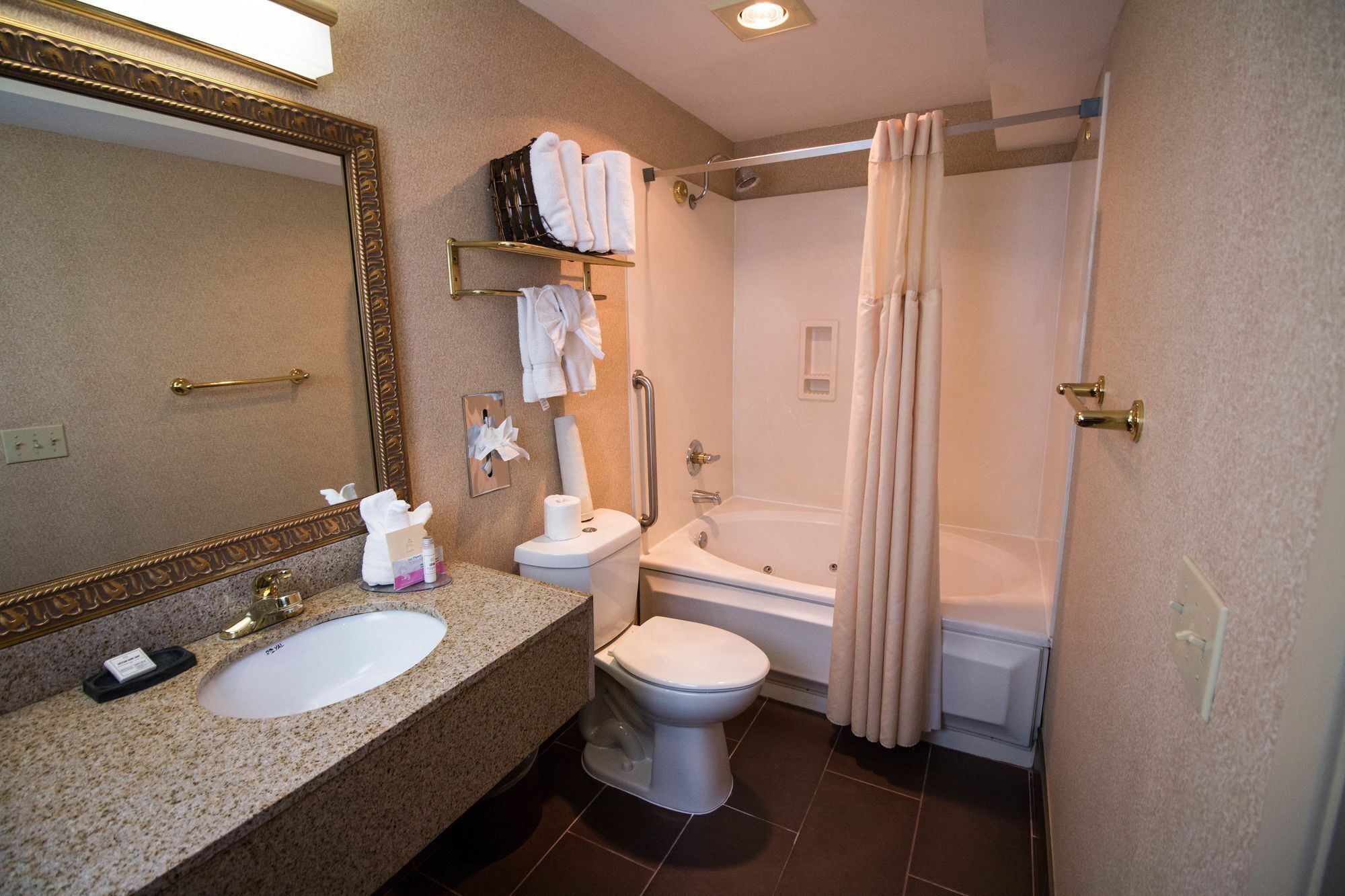 shower, free toiletries, hair dryer, slippers