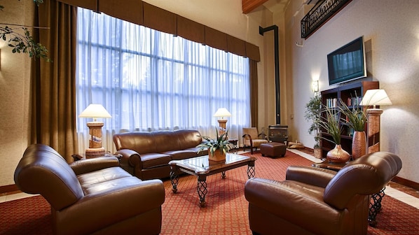 43-inch flat-screen TV with cable channels, TV