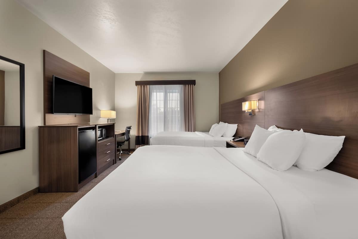 Room, 2 Queen Beds, Accessible, Non Smoking | 1 bedroom, desk, blackout drapes, soundproofing