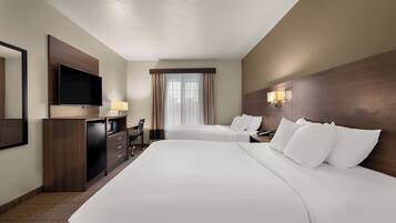 Room, 2 Queen Beds, Accessible, Non Smoking | Desk, blackout drapes, soundproofing, iron/ironing board
