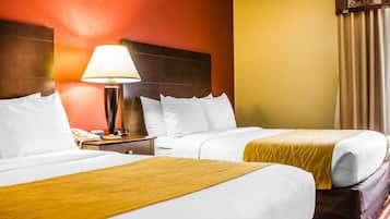 Suite, 2 Double Beds, Non Smoking | Laptop workspace, blackout drapes, iron/ironing board